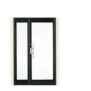 クリエラガラスドア 親子 半外付型 1枚ガラス仕様 バーハンドル 1219 W：1240mm × H：1917mm 店舗 事務所 ドア LIXIL リクシル TOSTEM トステム DIY リフォーム