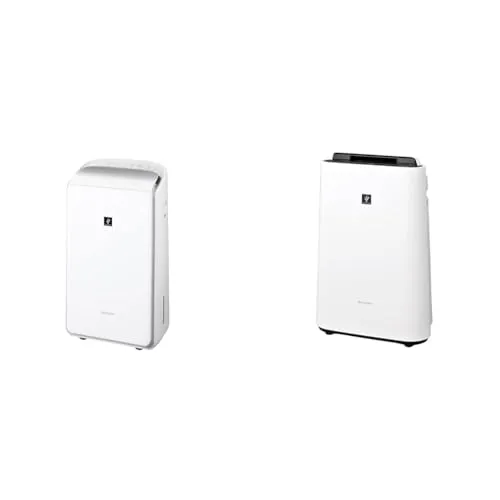 【セット買い】シャープ 衣類乾燥 除湿機 CVSH150W 年中速乾 ハイブリッド方式 15L/日 プラズマクラスター 25000 消臭 除菌 生乾き臭抑制 自動 スイングワイドルーバー 部屋干し + 【Amazon.co.jp限定】加湿 空気清浄機 KC