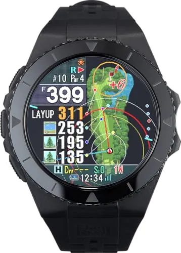 Shot Navi EXCEEDS(ショットナビ) 【ブラック】 タッチパネル大画面カラー液晶 最新GPSチップ日本製 ゴルフ距離計 GPSナビ ゴルフウォッチ