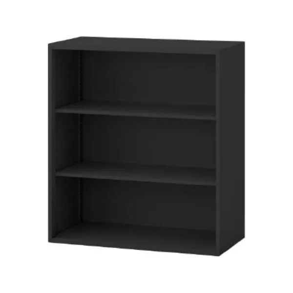 eS cabinet エスキャビネット 書庫 収納 オープンタイプ ブラック 幅900×奥行450×高さ1038mm