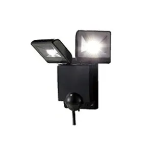オプテックス LA-24(BL) LEDセンサーライト ON/OFFタイプ ブラック 2灯型 昼光色 5700K 1500lm 白熱球140W相当形 防水IP45 『LA24BL』