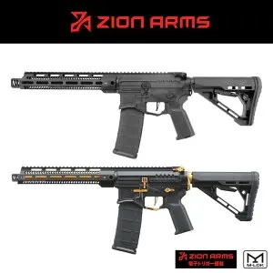 LANCER TACTICAL（ランサータクティカル）ZION ARMS R15 Mod 0 電動ガン BK/BK GOLD 18歳以上 サバゲー 銃 M4 ブラック/ブラック＆ゴールド LAYLAX ライラクス