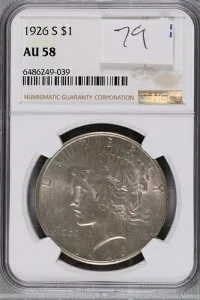 1926-S ピースシルバーダラー NGC AU-58 #9-039