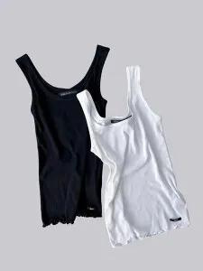 【Bilitis dix-sept ans】 Lace Tank Top ビリティスディセッタン ジャージー レース タンクトップ インナー コットン White Black 2916-461 KOKO