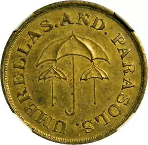 1844 WM A ドラウン マーチャント トークン NGC MS 62 トップ ポップ (08-14)