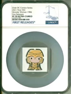 2021年 ニウエ S$2 チビコイン DCコミックスシリーズ ワンダーウーマン 1984 FR NGC PF70 UC OGP