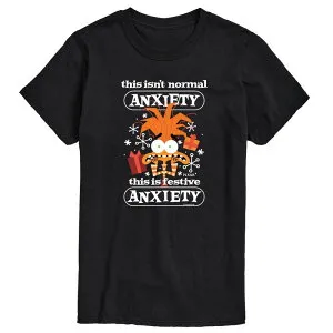 ディズニー ピクサー メンズ トップス Tシャツ グラフィック Disney / Pixar's Inside Out 2 Men's Festive Anxiety Graphic Tee Black ブラック