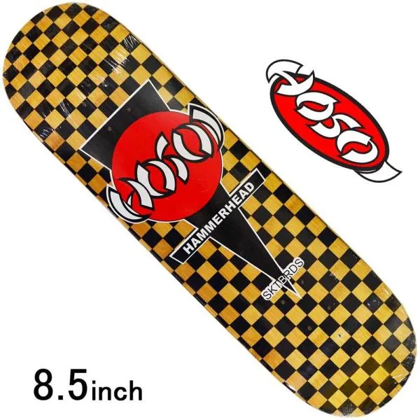 スケボー スケート デッキ スケートボード オールドスクール HOSOI SKATEBOARDS ホソイスケートボード CHECKERED BAMBOO DECK POPSICLE SHAPE 8.5inch