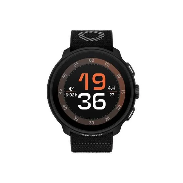 スント SS051109000 ウェアラブルウォッチ 46mmテキスタイルストラップ AMOLEDディスプレイ オール ブラック