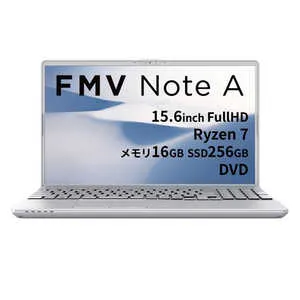 富士通 FUJITSU ノートパソコン FMV Note A [ 15.6型 / Win11 Home / Ryzen 7 / メモリ16GB / SSD256GB / Office ] ファインシルバー FMVA700K3S