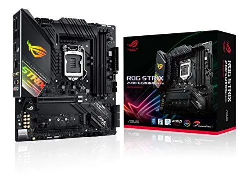 ASUS ROG STRIX Z490-G GAMING（WiFi 6）LGA 1200 Intel Z490 Intelマザーボード12 + 2パワーステージ、Intel 2.5Gbイーサネット、Bluetooth v5.1およびAURA Syncモデル