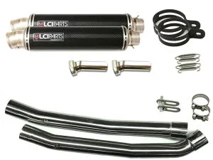 カワサキ ZX-14 ZZR1400 ZX14 2008-2011 LCIPARTS ラウンドチタンカーボンスリップオンマフラー