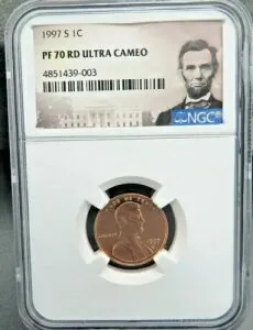 1997 S 1C スペシャル ポートレートラベル NGC PF 70 RD ウルトラカメオ 低鋳造枚数 低ポップ