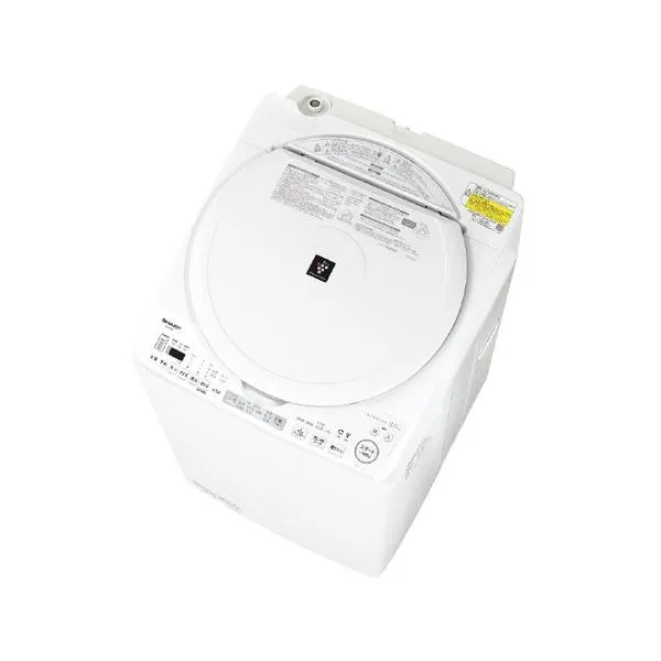 洗濯乾燥機 タテ型 洗濯・脱水容量8kg 乾燥容量4.5kg 穴なし槽 ホワイト系 シャープ ES-TX8K-W