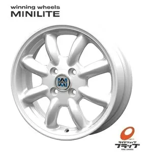 送料無料 4本セット ホイールのみ MINILITE ミニライト ホワイト 14インチ 5J インセット+40 4穴 PCD100 4本 軽自動車 エブリィ ワゴンR スペーシア MRワゴン アルト ハスラー ミラ タント ムーヴ キャ