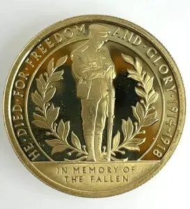 9カラットゴールド 2017年 追悼ダブルクラウン記念コイン ジブラルタル 9.9g 27.05mm