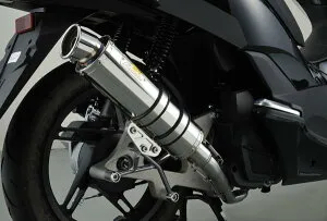Realize PCX125 PCX150esp バイクマフラー EBJ-JF56 EBJ-JF28後期モデル JBK-KF12 JBK-KF18 ブリンク ステンレス マフラー フルエキ フルエキゾースト カスタム パーツ ドレスアップ 交換 社外品 説明書付 リア