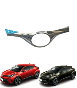 フロントエンブレム周りトリム For CHR 専用設計 フロントバンパーグリルカバー カスタム パーツ フロントエンブレムガーニッシュ 外装 CHR CH-R に適応 ZYX10 NGX50 2016年12月～ (メッキ仕上げ) [並