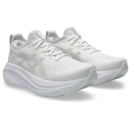 [アシックス] ランニングシューズ GEL-NIMBUS 27 1012B753 レディース 100(ホワイト/グレイシャーグレー) 25.0 cm E