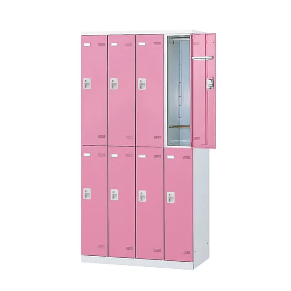 8人用 4列2段 更衣室ロッカー スチールロッカー 鍵付き シリンダー錠 幅900×奥行515×高さ1800mm 【国産】【完成品】