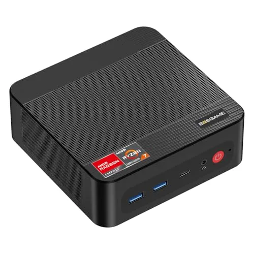 BOSGAME ミニPC P4 Plus Ryzen 7 7730U 16GB DDR4 1TB SSD Windows 11 Pro搭載｜USB-C（10Gbps/PD/4K60Hz）/ Wi-Fi 6E / BT5.2 / 4K 3画面同時出力 / H