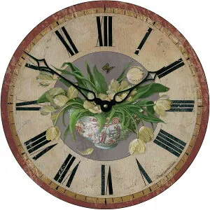 アンティーク調でお洒落！ロジャーラッセル掛け時計RogerLascelles掛け時計 TULIPS WALL CLOCK 壁掛け時計 PUB-TULIPS