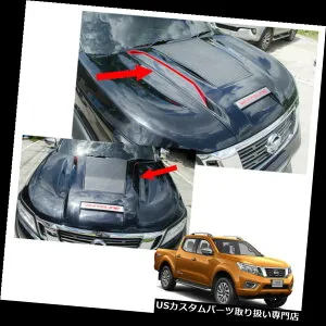 ボンネットフードベントスクープカバー ボンネットフードスクープベントカバーV4トリムブラックフィット日産NP300ナバラ2014 - 2017 Bonnet Hood Scoop Vent Cover V4 Trim Black Fits Nissan NP300 Navara 2014 - 2017