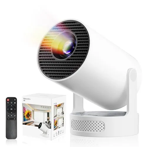 Philoent プロジェクター 家庭用 超小型 【2026アップグレード版Android TV14.0搭載＆388g史上最軽＆HiFi外部スピーカー】30000LM 1080P 4K対応 270°回転 短距離 天井投影 高輝度 Wi-Fi6 大画面 自動