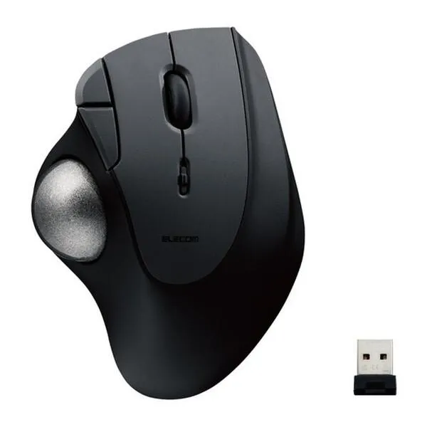 ELECOM M-IT11DRBK ブラック トラックボール マウス (無線 5ボタン ベアリングユニット エルゴノミクス IST) メーカー直送