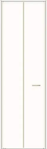 TA クローゼットドア 折戸レールタイプ(ピボット仕様) 2枚折戸 DSCP-EAA 0720 W：734mm × H：2,023mm 本体色/枠色：プレシャスホワイト(YY) 枠種類：ノンケーシング 下枠：フラット下レール(A枠) LIXIL リクシル