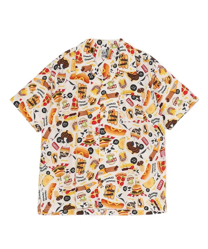 獲得ポイント98pt 【送料無料】チャムス(CHUMS) 半袖シャツ チャムロハシャツ CH02-1233 メンズ Fast Food M