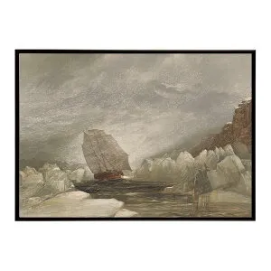 世界の古い絵画 レトロポスター デジタルリマスターH.M.S. Investigator running through a narrow channel インテリア a0 a1 a2 a3 a4 b4 b0 b1 b2 b3作品 油絵 水彩画 おしゃれ モダン シンプル お洒落【bn-poster-3357