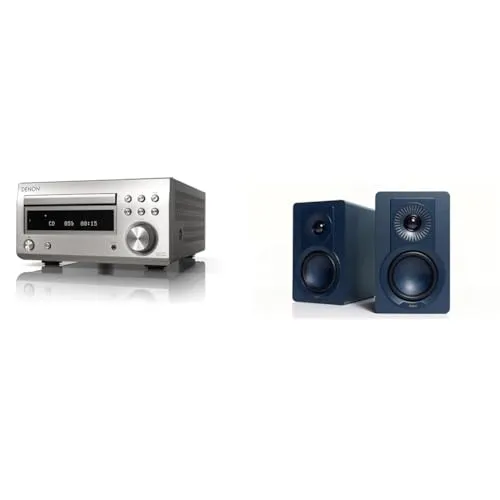 デノン Denon RCD-M41 ワイドFM AM/FMラジオチューナー ディスクリートアンプ搭載 BluetoothR対応 CDレシーバー プレミアム シルバー RCD-M41SP+【DALI 】ダリ KUPID ２WAYブックシェルフスピーカー115