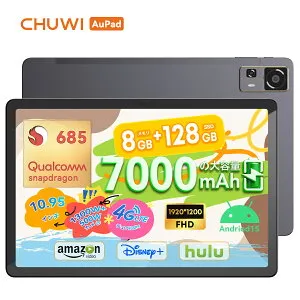 【エントリーで5倍P】CHUWI タブレット Android15 SIMフリー 11インチ タブレット WIFIモデル 8GB+128GB microSD拡張 16：10アスペクト比 1920*1200 8コア 大容量バッテリー 2.4G/5G デュアルSIM対応 WiFi BT5.1 4G LTE