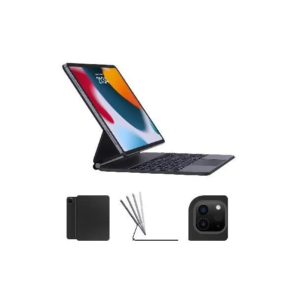 AUSDOM Magic-Style Keyboard Case for 2024 iPad Air 13(M2) and iPad Pro 12.9 (6th/5th/4th/3rd Gen), Magnetic Floating Wireless Backlit Recharg_並行輸入