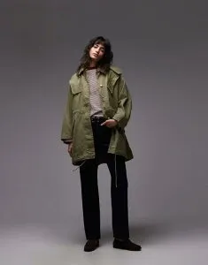 エイソス レディース アウター ジャケット・ブルゾン パーカー ASOS DESIGN ultimate lightweight washed parka Khaki カーキ
