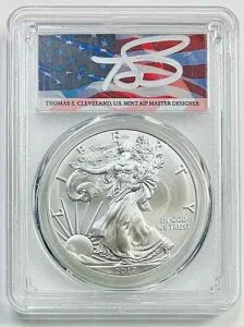 2017-(P) 1ドル シルバーイーグル PCGS MS70 フィラデルフィア・ファーストストライク・ストライク・アット・クリーブランド・フラッグ