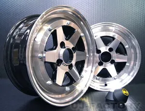 【即納】復刻 ロンシャン XR4 15インチ 6.0J（6J×15インチ）+38 P.C.D100-4H/2本セット ブラックポリッシュ 6J 旧車 コーリン COLIN XR-4 ホイール 6J