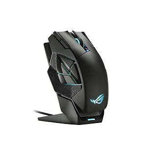 ASUSTek ゲーミングマウス ワイヤレス ROG Spatha X MMO 19,000dpi 12個プログラムボタン デュアルモード接続 最大67時間 ROGマイクロスイッチ RGB 国内正規品 ブラック