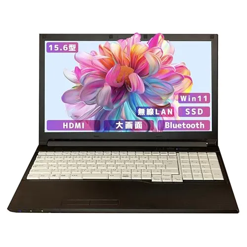 【整備済み品】【超軽量薄型モデル 持ち運び便利 15.6インチ office搭載】FUJITSUノートパソコン win11 A577 i5-7世代 高速SSD 10キー DVD搭載 《Office 2019/無線LAN/Bluetooth/リカバリー用US