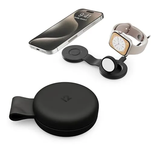 Twelve South ButterFly SE iPhone/AirPods/Apple Watch用 2-in-1 Qi2 ポータブルワイヤレス充電器 ブラック