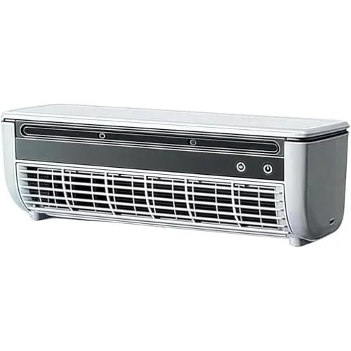 【Kisigim】移動式小型クーラー 工事不要モバイルエアコン ポータブルミニエアコン 設置不要壁掛け式 導体冷却技術 防水・油汚れ防止 洗えるフィルター 狭小空間急速冷却の必需品 (ホワイト,332×102×107.5mm)