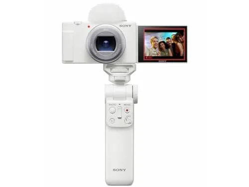 【整備済み品】SONY(ソニー) コンパクトデジタルカメラ VLOGCAM Vlog用カメラ ZV-1II シューティンググリップキット(同梱グリップ:GP-VPT2BTホワイト、バッテリーパック+1個) ウィンドスクリーン付属 18-50mm F1.8-