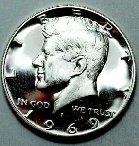 1969-S ディープウルトラカメオ プルーフ ケネディ ハーフダラー シルバー 50セントコイン