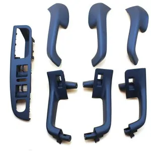 7ピース ブラック インテリア ドア グリップ ハンドル カバー トリム 1K4868049 C 適用: VW ジェッタ ゴルフ 5 GTI MK5 2006-2009 7ピース AL-QQ-2070 AL Interior parts for cars