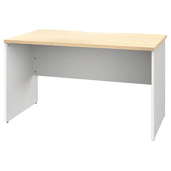 【車上渡し】アール・エフ・ヤマカワ プラン 木製デスク W1200×D700 ナチュラル×ホワイト脚 (重量：29.1kg) RFPD-1270NA-WL