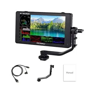 LUT6S 6インチ2600nit高輝度HDR/3D LUT波形ベクトル図RGBヒストグラムタッチスクリーン ビデオ・一眼レフカメラ用フィールドモニター 1920X1080 IPS 4K HDMI/SDI/DC出力 日本語設定可能