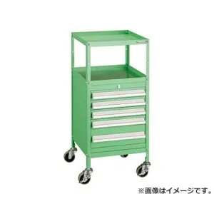 TRUSCO ミニキャビネットワゴン400X440X880LVR-423付 YG MCW423YG [MCW-423YG][r22][s9-039]