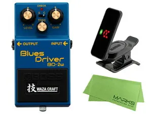 BOSS ボス Blues Driver BD-2w (J) + KORG Pitchclip 2 PC-2 + マークスオリジナルクロス セット コンパクトエフェクター