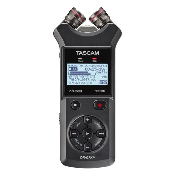 TASCAM DR-07XP(可動式マイク搭載32ビットフロート録音対応ステレオポータブルレコーダー)(ハンディーレコーダー・USBオーディオインターフェ...
